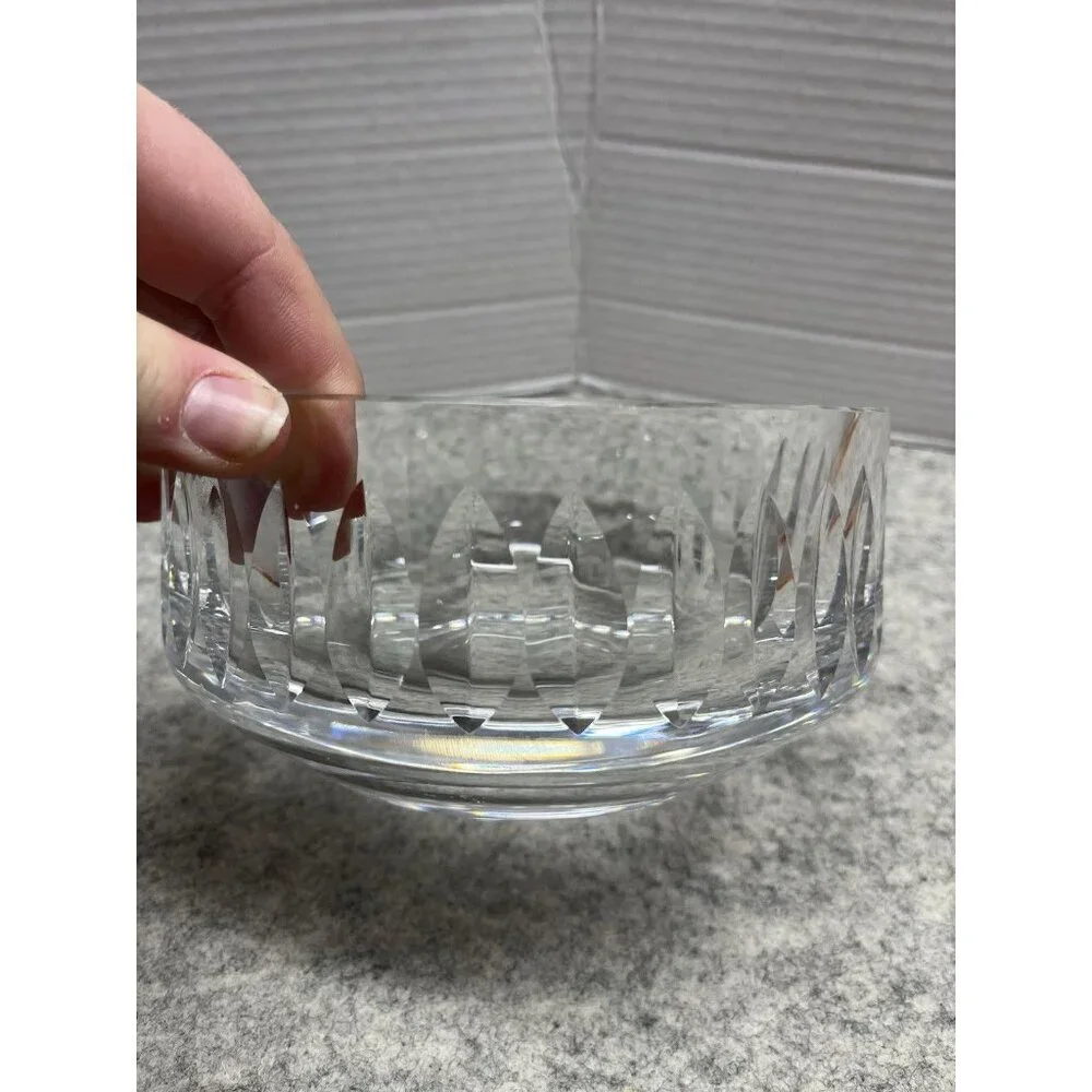 PV08545 Vintage Sven Palmquist Orrefors Crystal #4066 Bowl LEGEND LEAVES